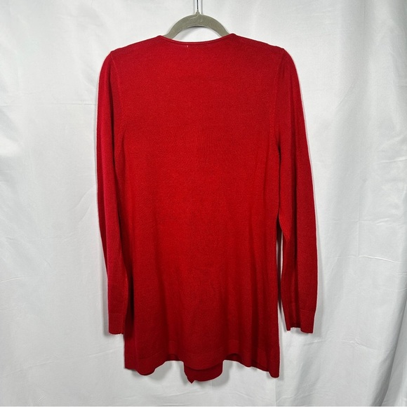 One World Red Ruffle Front Longline Tunic Dress Festive Romantic Style L - Picture 9 of 9